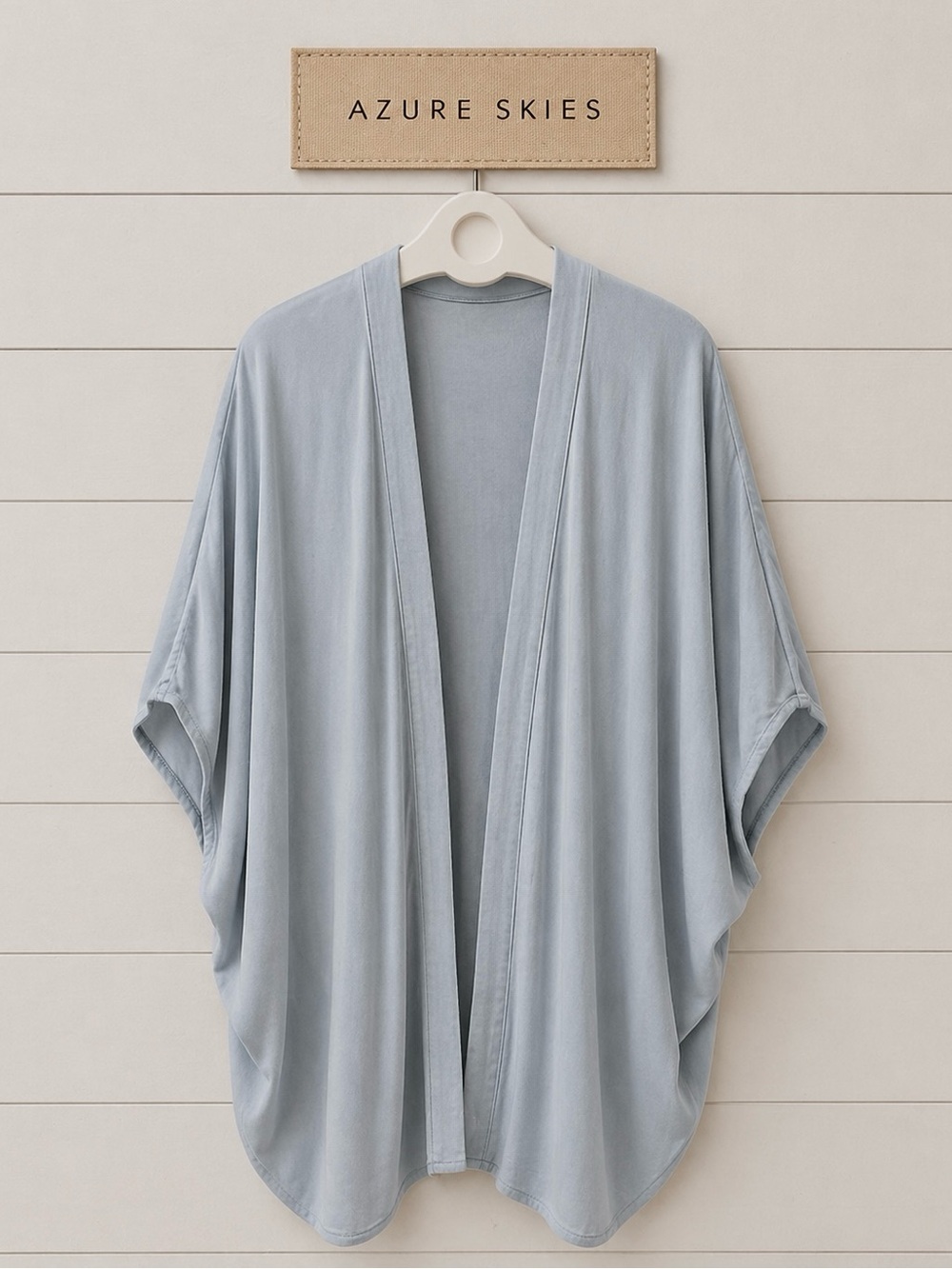 Draped Pale Blue Jacket – Azure Skies – S/M